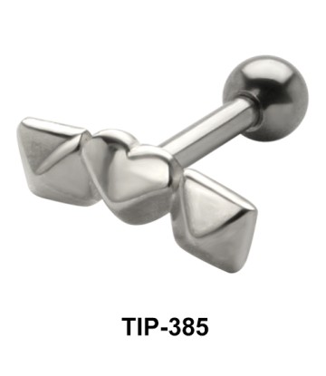 Heart n Pyramid Helix Ear Piercing TIP-385