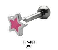 Enameled Star Shaped Helix Piercing TIP-401