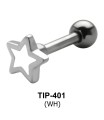Enameled Star Shaped Helix Piercing TIP-401