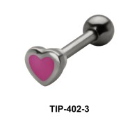 Enameled Heart Shaped Helix Piercing TIP-402-3