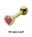 Enameled Heart Shaped Helix Piercing TIP-402-3
