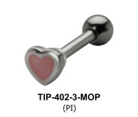 Heart Shaped Helix Piercing TIP-402-3-MOP