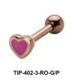 Enameled Heart Shaped Helix Piercing TIP-402-3