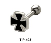 Enameled Cross Shaped Helix Piercing TIP-403