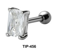 Square Stone Set Helix TIP-456