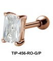 Square Stone Set Helix TIP-456