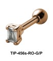 Small Square Stone Set Helix TIP-456s