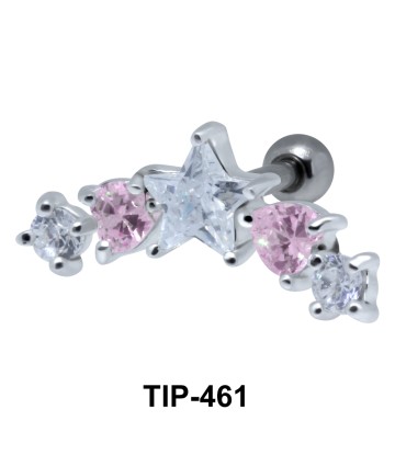 Multiple Stones Set Helix TIP-461