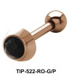 Large Black Stone Helix Ear Piercing TIP-522
