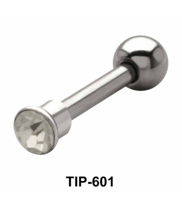 Bezel Set Stone Helix Piercing TIP-601