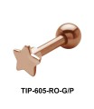 Solid Star Shaped Helix Piercing TIP-605