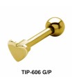 Solid Heart Shaped Helix Piercing TIP-606