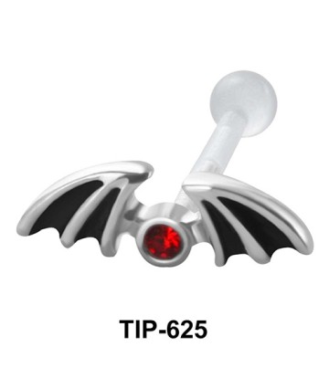 Stone Set Bat Shaped PTFE Internal Barbells TIP-625