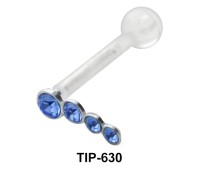 Rhinestone PTFE Internal Barbells TIP-630
