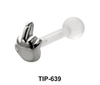 Middle Finger Upper Ear Piercing  TIP-639