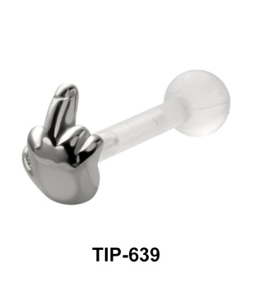 Middle Finger Upper Ear Piercing  TIP-639