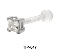 Square Stone Upper Ear Piercing TIP-647