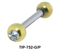 Stone Set Golden Upper Ear Piercing TIP-752-G/P