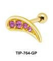 Multiple Stone Set Helix Piercing TIP-764
