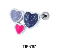 Enamel Hearts Helix Ear Piercing TIP-767
