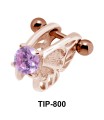 Stone Set Butterfly Dangler Upper Ear Cartilage Shields TIP-800