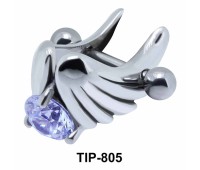 Stone Set Wings Upper Ear Cartilage Shields TIP-805