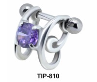 Stone Set Dangler Upper Ear Cartilage Shields TIP-810