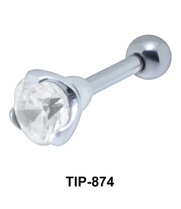 Colorless Round Stone Upper Ear Piercing TIP-874