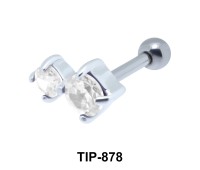 Dual Stone Upper Ear Piercing TIP-878