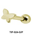 Flat Butterfly Silver Upper Ear Piercing TIP-924