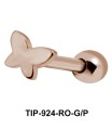 Flat Butterfly Silver Upper Ear Piercing TIP-924
