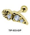 Block Print Motif Shaped Helix Ear Piercing TIP-933