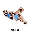 Double Stone Radiant Helix Ear Piercing TIP-934