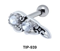 Dual Stone Encrusted helix Ear Piercing TIP-939