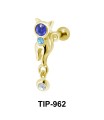 Kitty with Multiple Stone Upper Ear fancy TIP-962