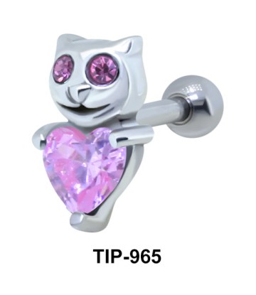 Heart Cat Stone Upper Ear fancy TIP-965