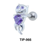 Cat with Stone Upper Ear Fancy TIP-966