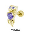 Cat with Stone Upper Ear Fancy TIP-966