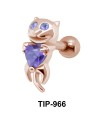 Cat with Stone Upper Ear Fancy TIP-966