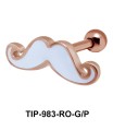 Mustache Helix Ear Piercing TIP-983