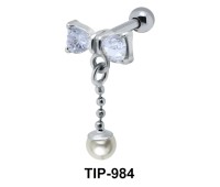 Bow n Pearl Chain Helix TIP-984