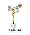 Bow n Pearl Chain Helix TIP-984