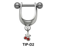 Cherry Shaped Dangler Upper Ear Cartilage Shields TIP-D2