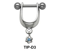 Flower Shaped Upper ear Cartilage Shields TIP-D3