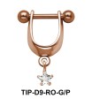 Star Stone Dangler Upper Ear Cartilage Shields TIP-D9