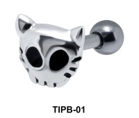 Kitty Face Shaped Helix Cartilage Barbells TIPB-01