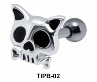 Skull Shaped Upper Ear Cartilage Barbells TIPB-02