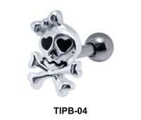 Female Skull Shaped Upper Ear Cartilage Barbells TIPB-04