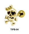 Female Skull Shaped Upper Ear Cartilage Barbells TIPB-04