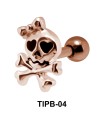 Female Skull Shaped Upper Ear Cartilage Barbells TIPB-04